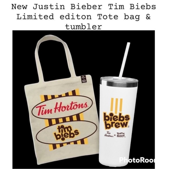New Canadian exclusive Justin Bieber collab with Tim Hortons - Picture 1 of 1